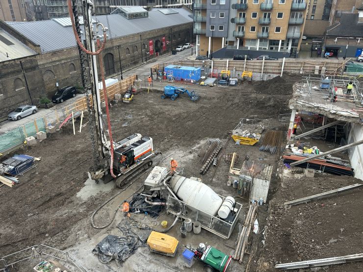 Wapping2 piling works commenced.JPG