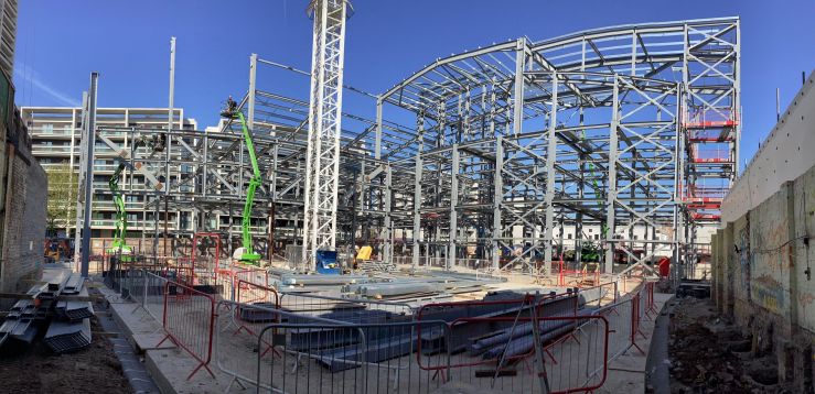 Kings Cross steel frame progressing.JPG