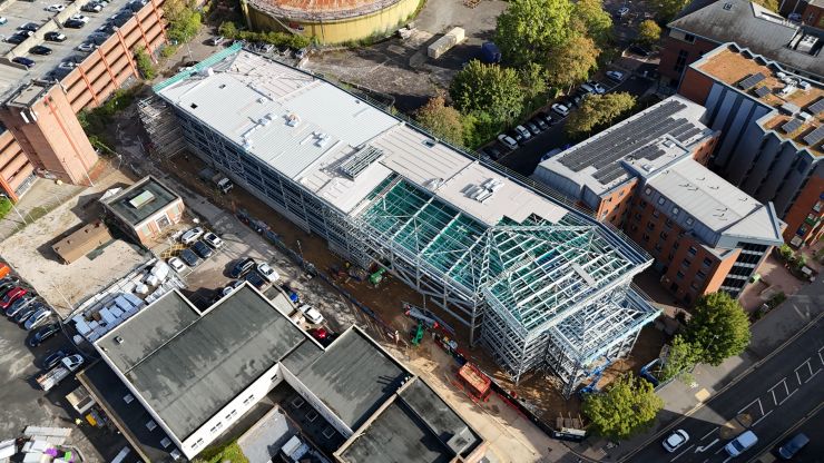 Epsom Roof Cladding works progressing.JPG