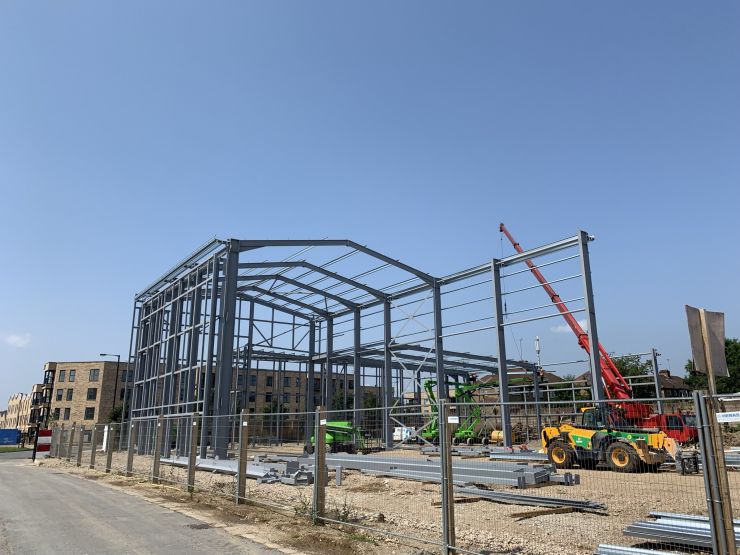 Harrow steelwork being erected IMG_1265.JPEG