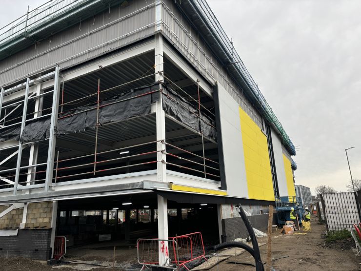 Staines Cladding going up .JPG