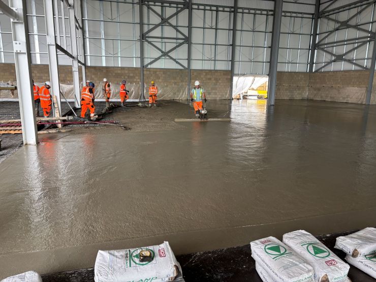 Wembley Oversite slab being laid.JPG