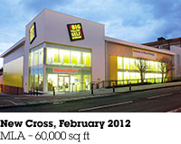 New Cross, February 2012, MLA &ndash; 60,000 sq ft.