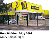 New Malden, May 2002, MLA &ndash; 81,000 sq ft.