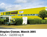 Staples Corner, March 2001, MLA &ndash; 112,000 sq ft.