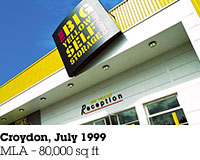 Croydon, July 1999, MLA &ndash; 80,000 sq ft.